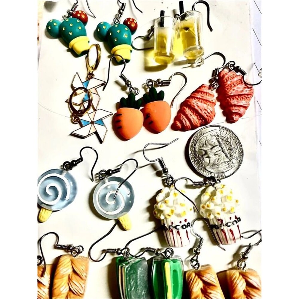 Earring Bundle Quirky Food | 9 Pair Novelty Lot